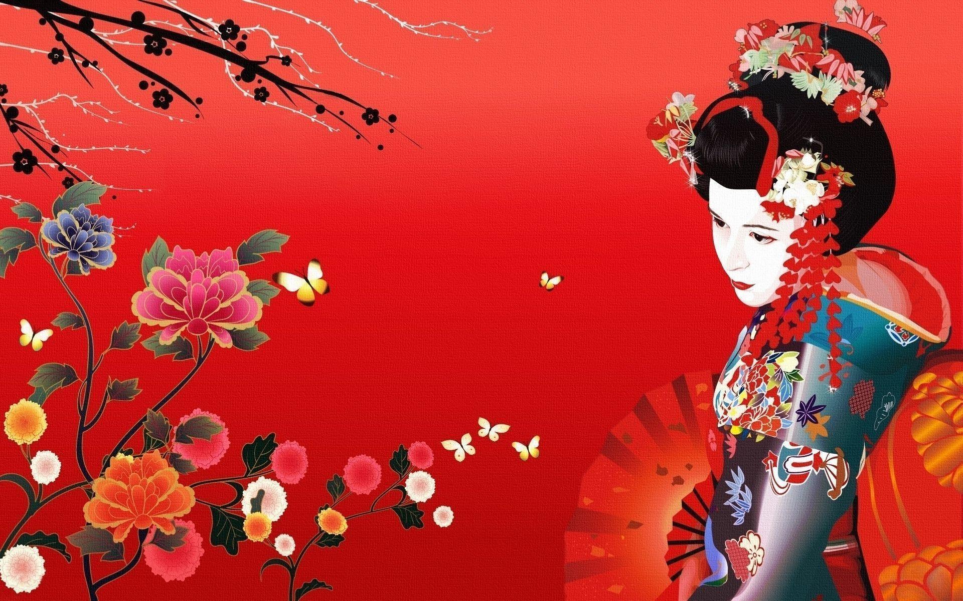 Geisha Wallpaper HD. Wallpaper For Desktop. Geisha