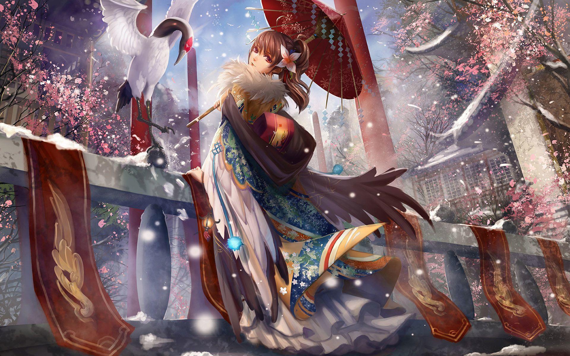 Beautiful geisha Wallpaper