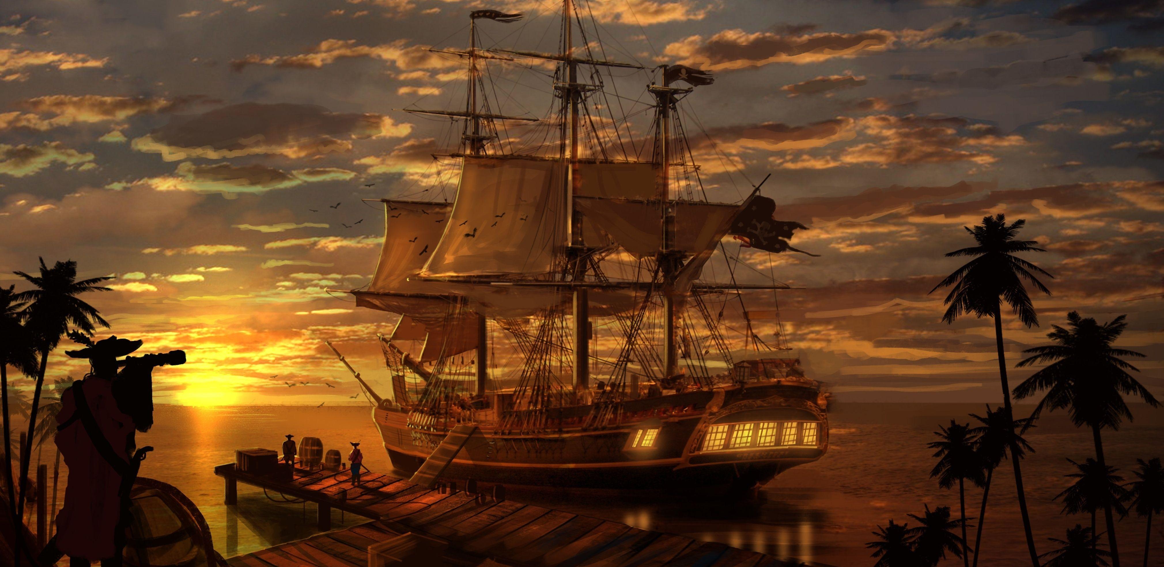 Ship HD Wallpaper Background Wallpaper Ass Pirate Ship