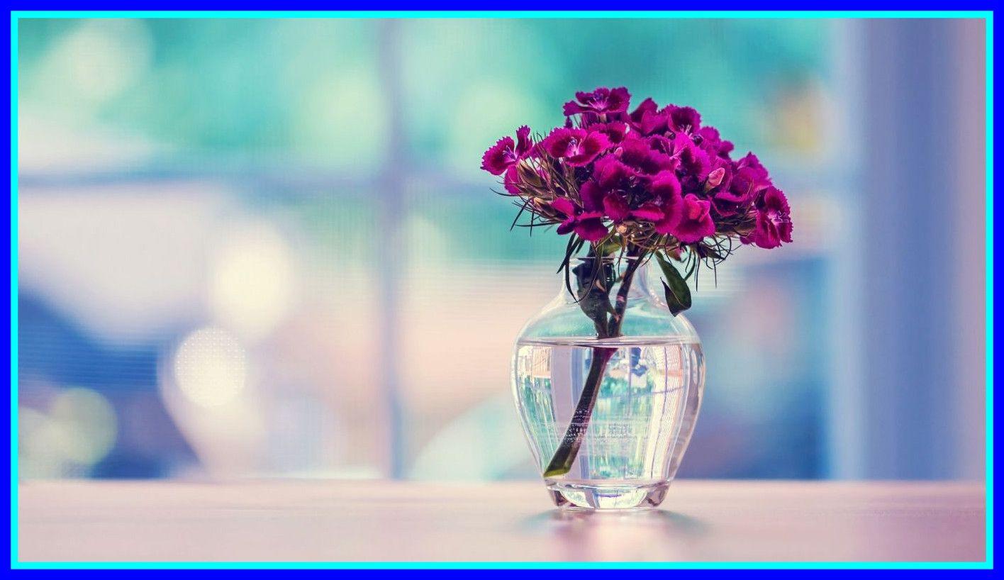 Fascinating Purple Flower In A Vase HD Desktop Wallpaper Picture Of
