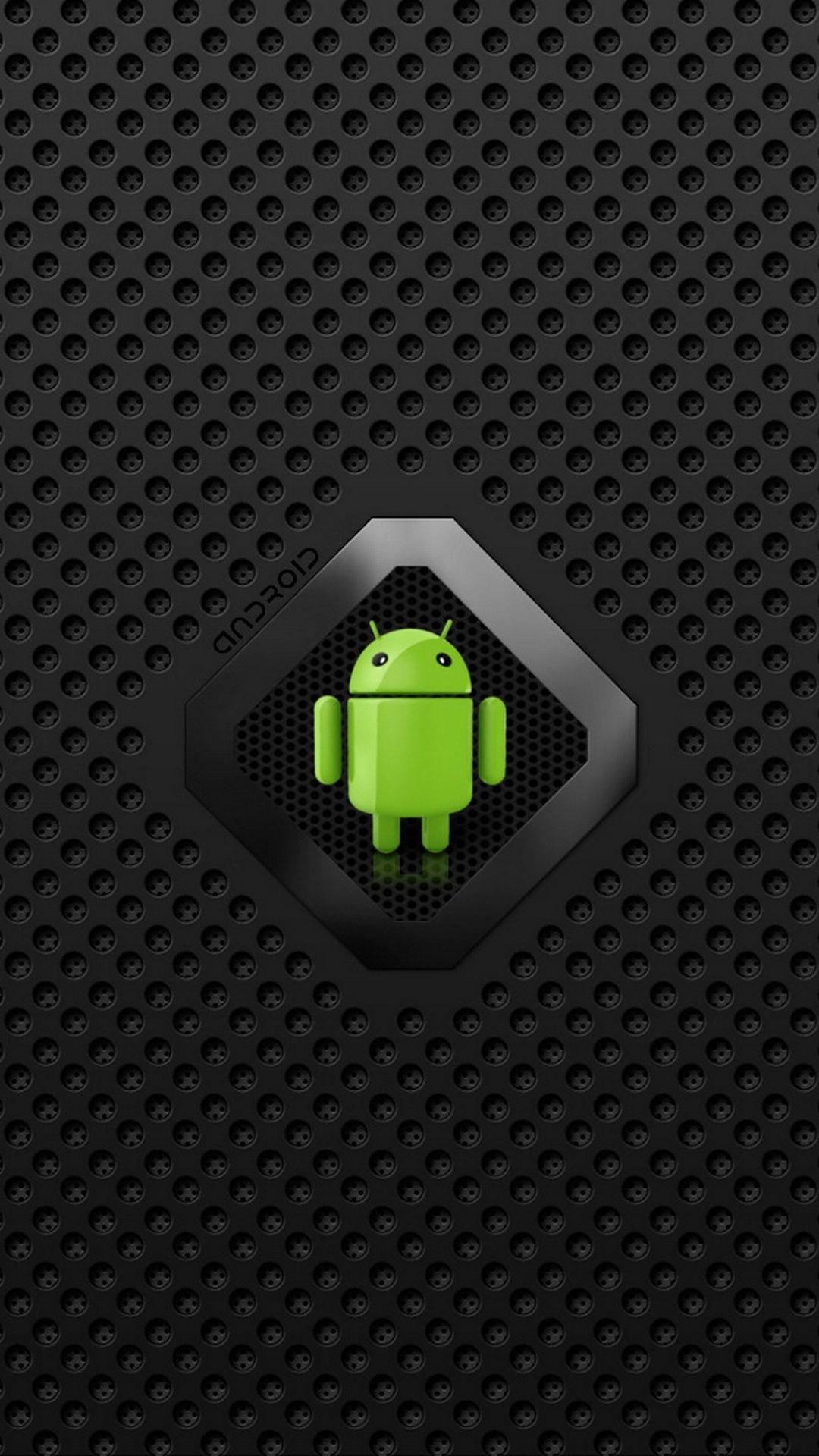 Android Logo On Carbon Dot Pattern Android Wallpaper free download