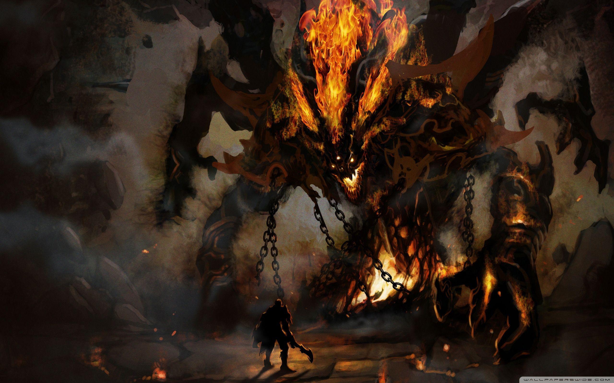 Fire Demon ❤ 4K HD Desktop Wallpaper for • Dual Monitor Desktops