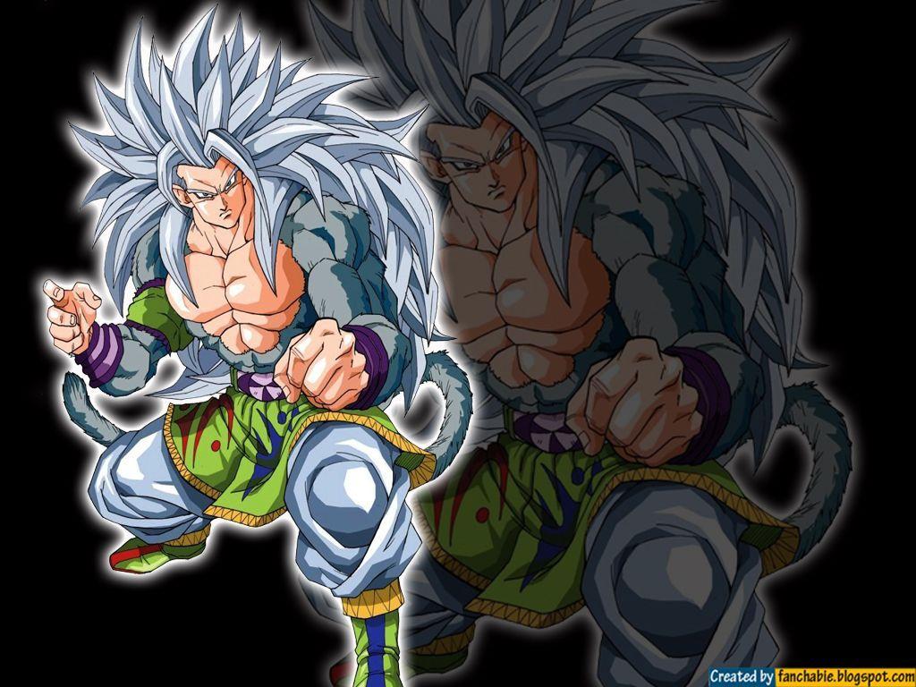 Super Saiyan 5 Goku, goku, dragonball af, dbz, dragonballz, tail, white  hair, HD wallpaper