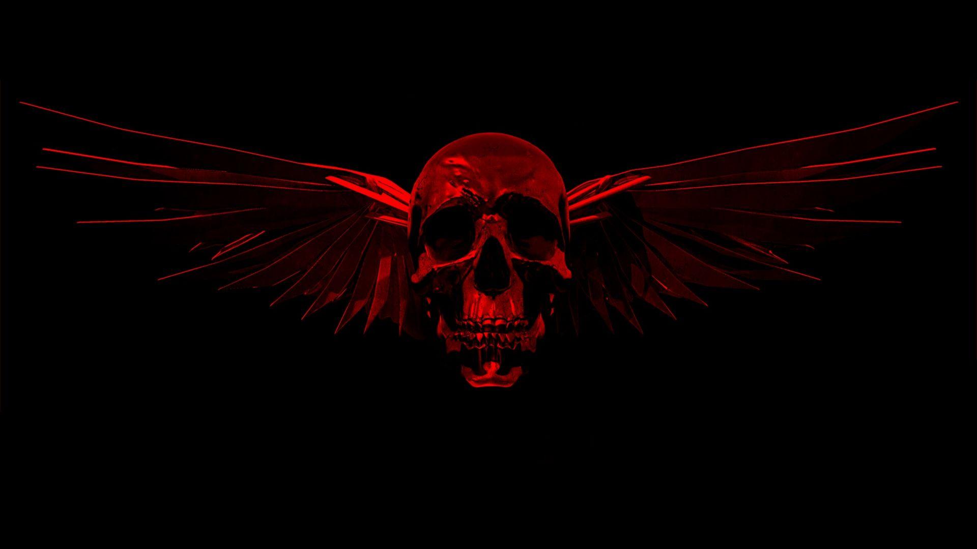 Red And Black Skull Wallpaper