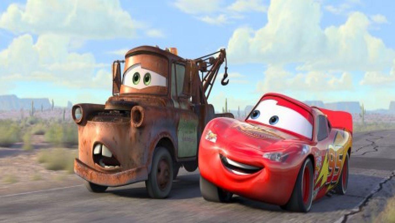 Mater and Lightning McQueen.