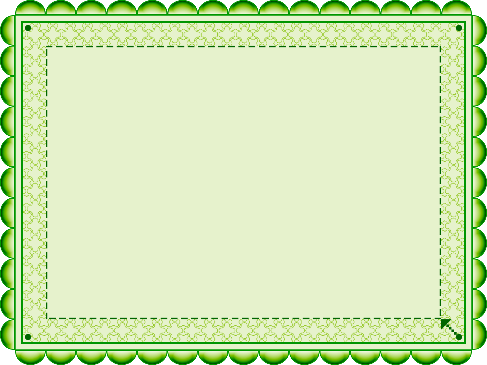 Green Patterned Frame