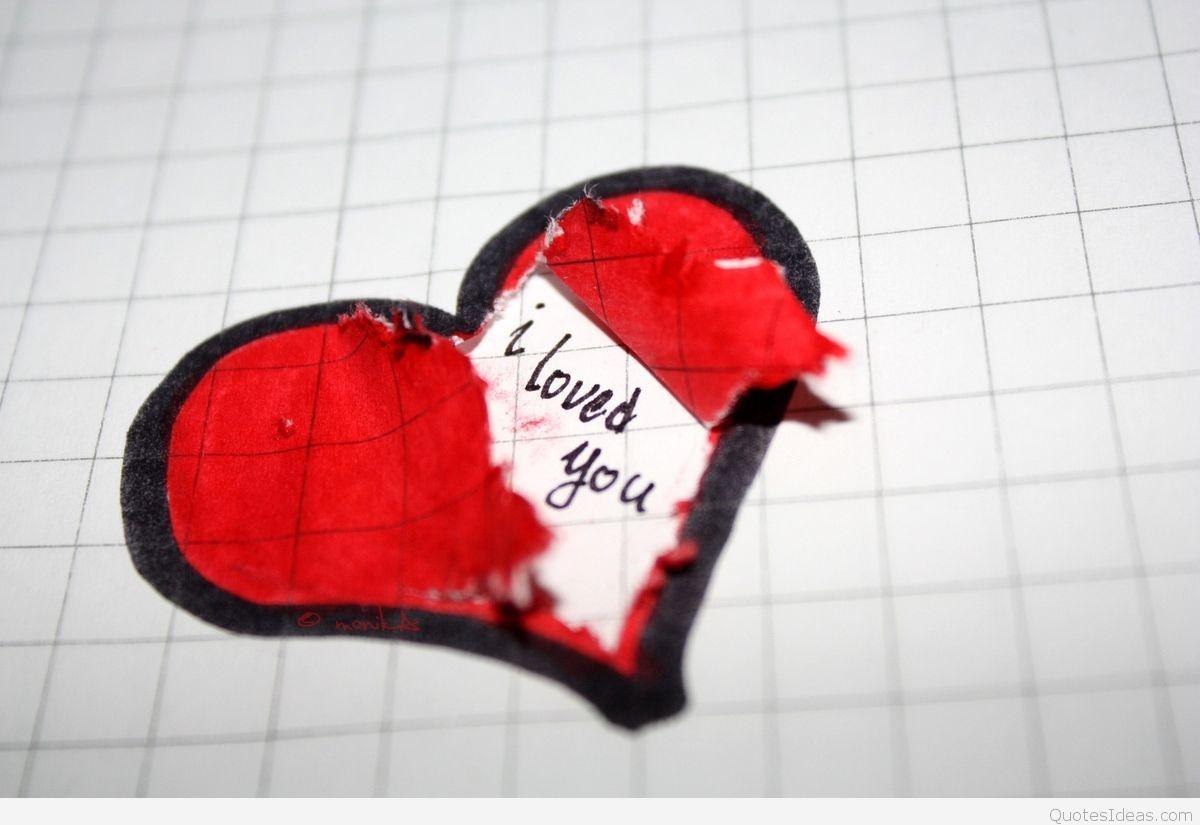 Broken Sad heart Message with heart wallpaper