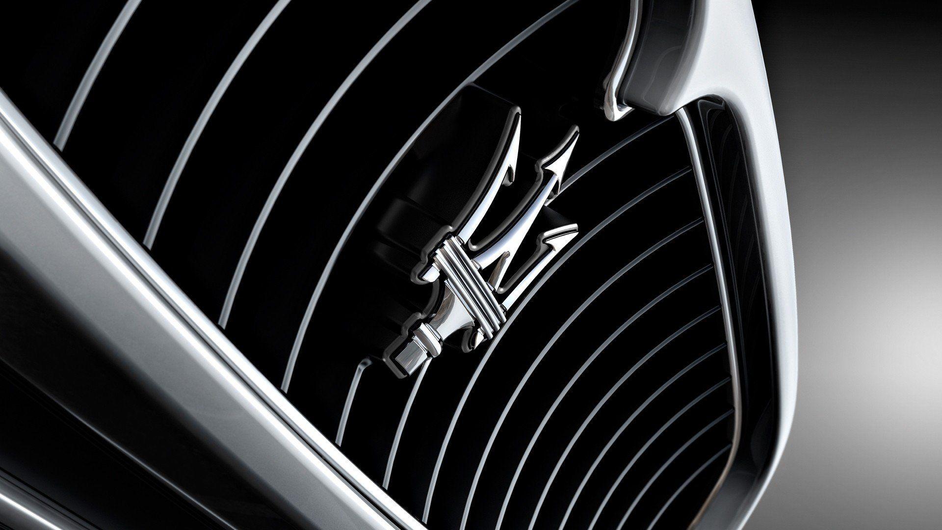 Maserati logo black HD wallpaper wallpaperx1080