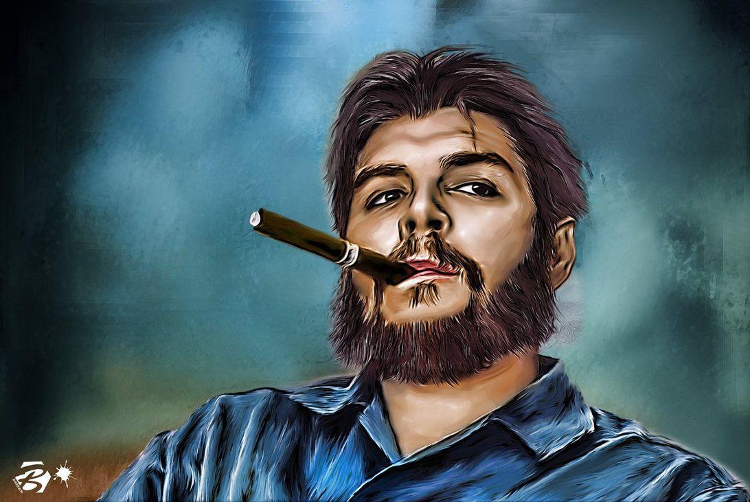 Эрнесто че Гевара с сигарой