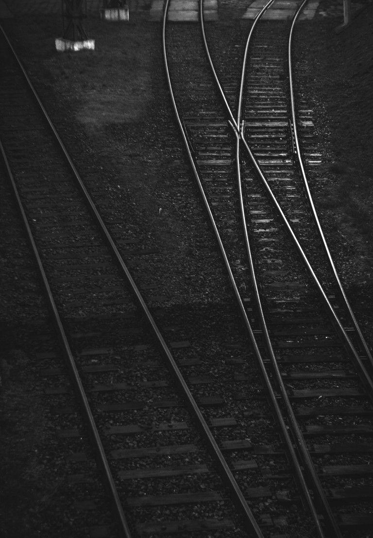 Vintage, Railroad, Tracks, Bw, HD Grayscale Image, Black And White