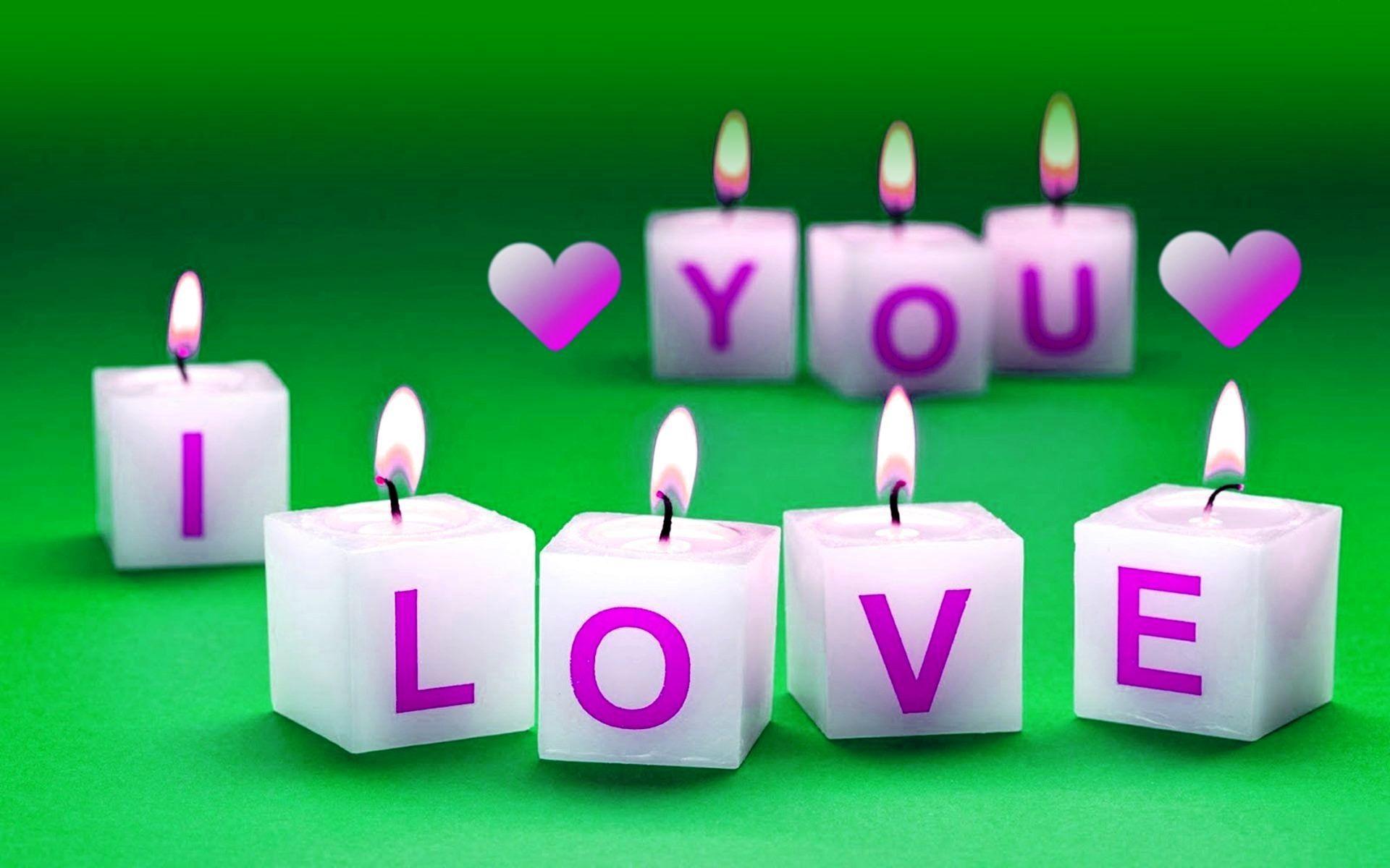 Wallpaper.wiki I Love You Candle Light Best Love Wallpaper PIC
