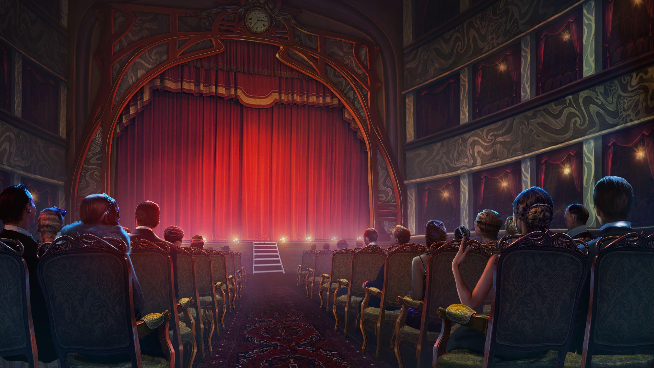 Photos Theatre Wing chair Pictorial art 2560x1440