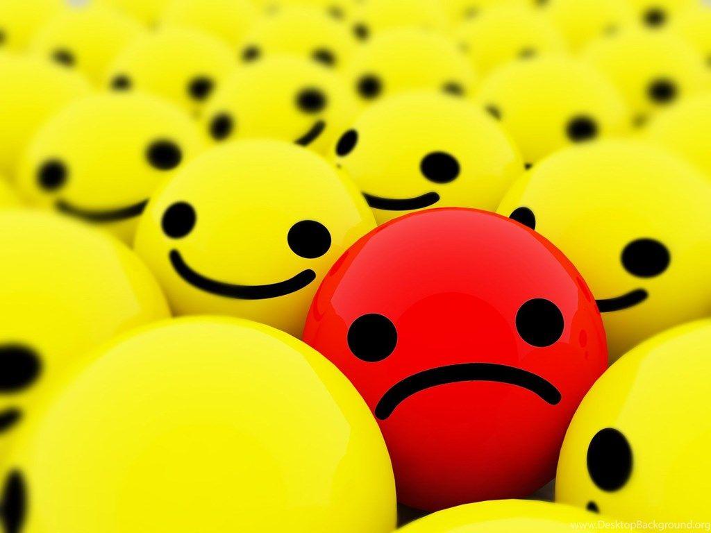 Sad Face And Smiley Faces HD Wallpaper Desktop Background
