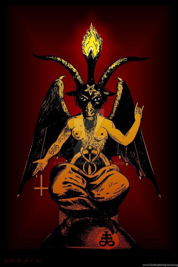 Satanic Goat Baphomet The Horned God Satan By RabidCrow On