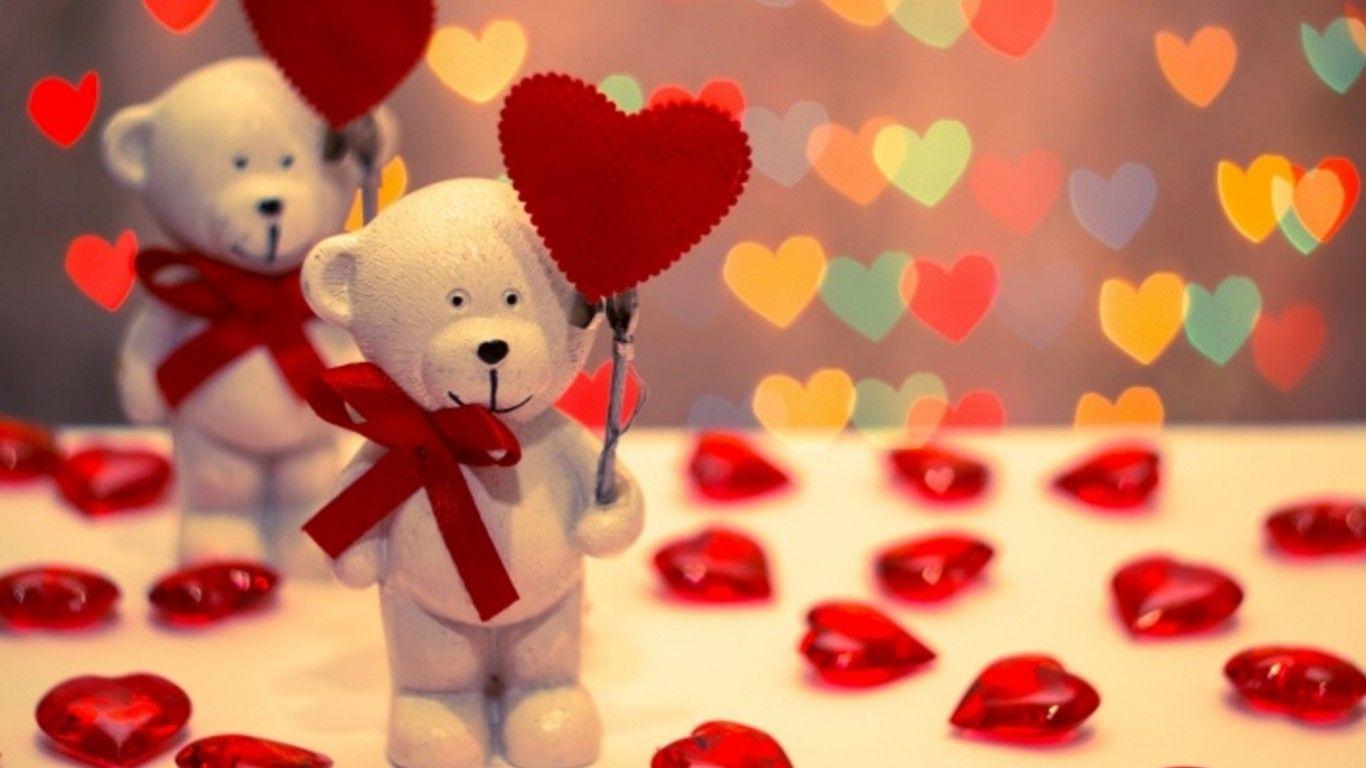 Cute Teddy Bear Holding Heart Wallpaper 12993