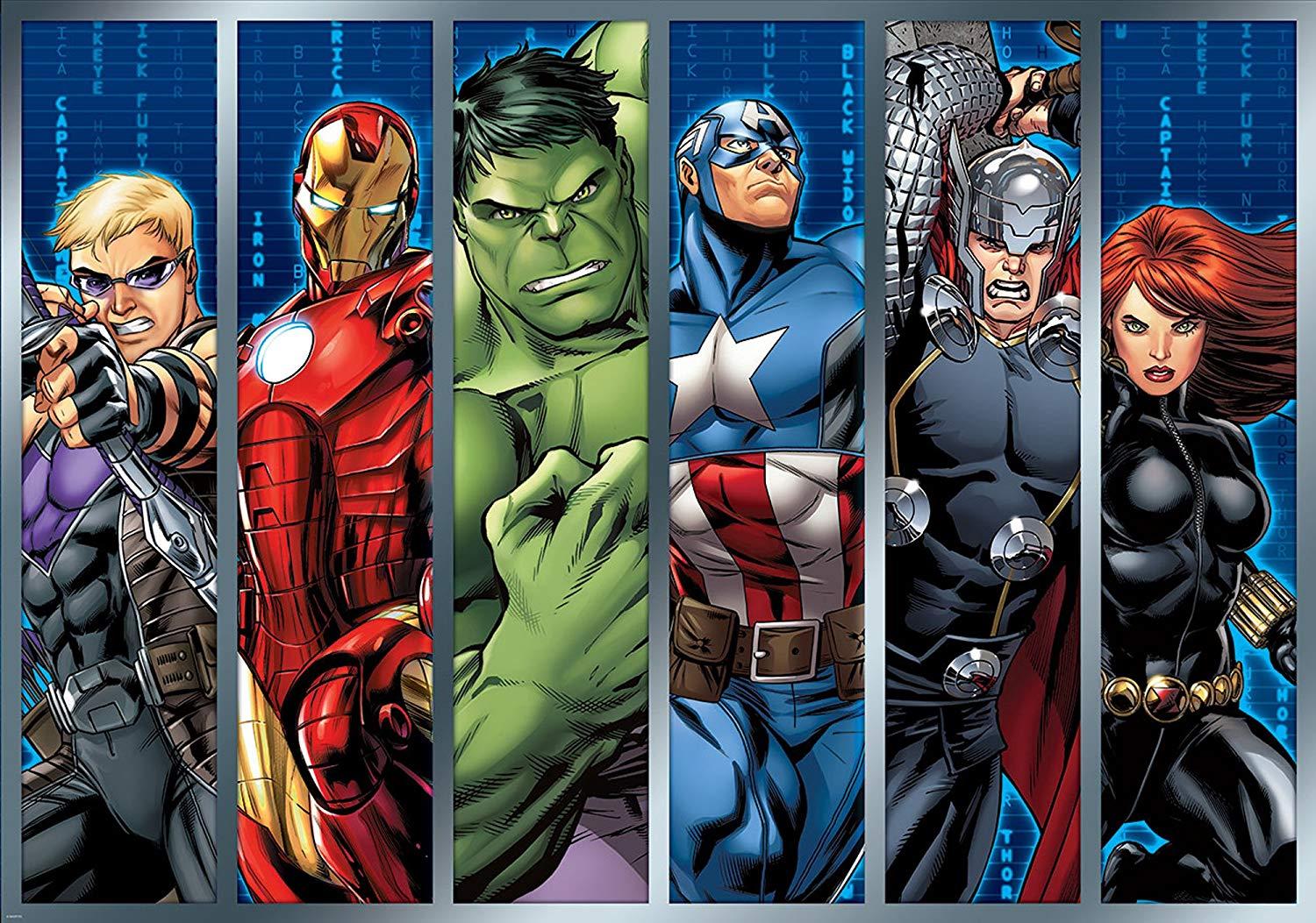 Marvel Avengers Assemble Strips Wallpaper Mural: Amazon.co.uk: DIY