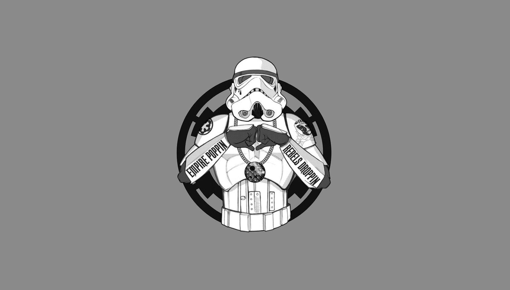 Star Wars, minimalistic, stormtroopers, artwork, The Empire