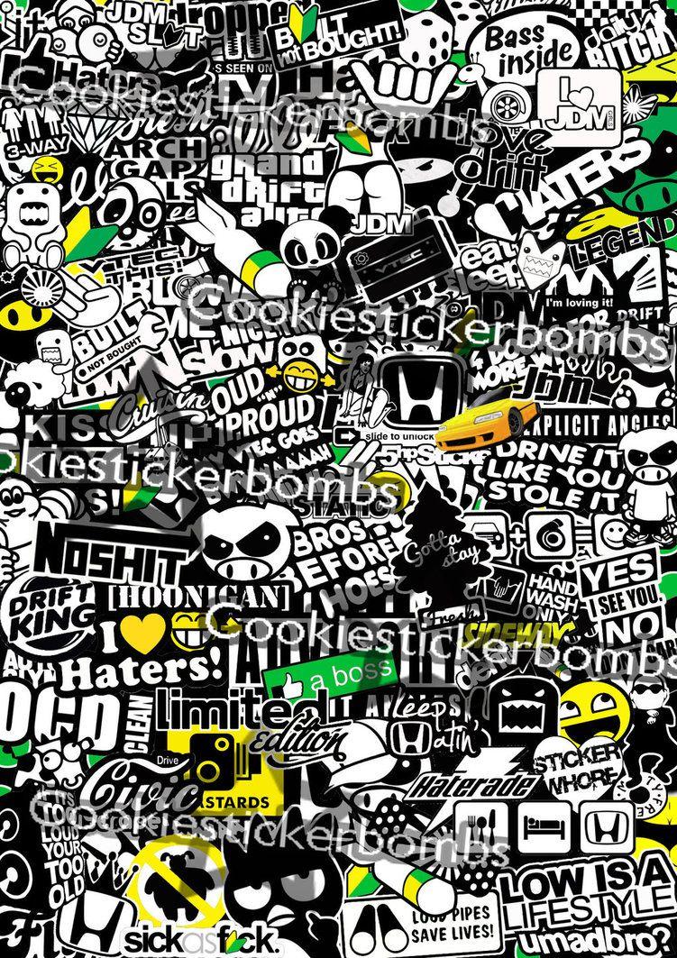 751x1063px Sticker Bomb Wallpaper HD
