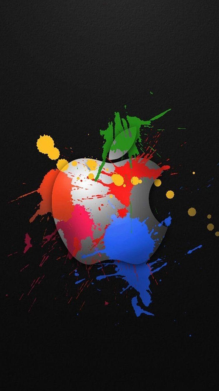 Graffiti Apple logo iPhone 6 Wallpaper. Uwe's iPhone background