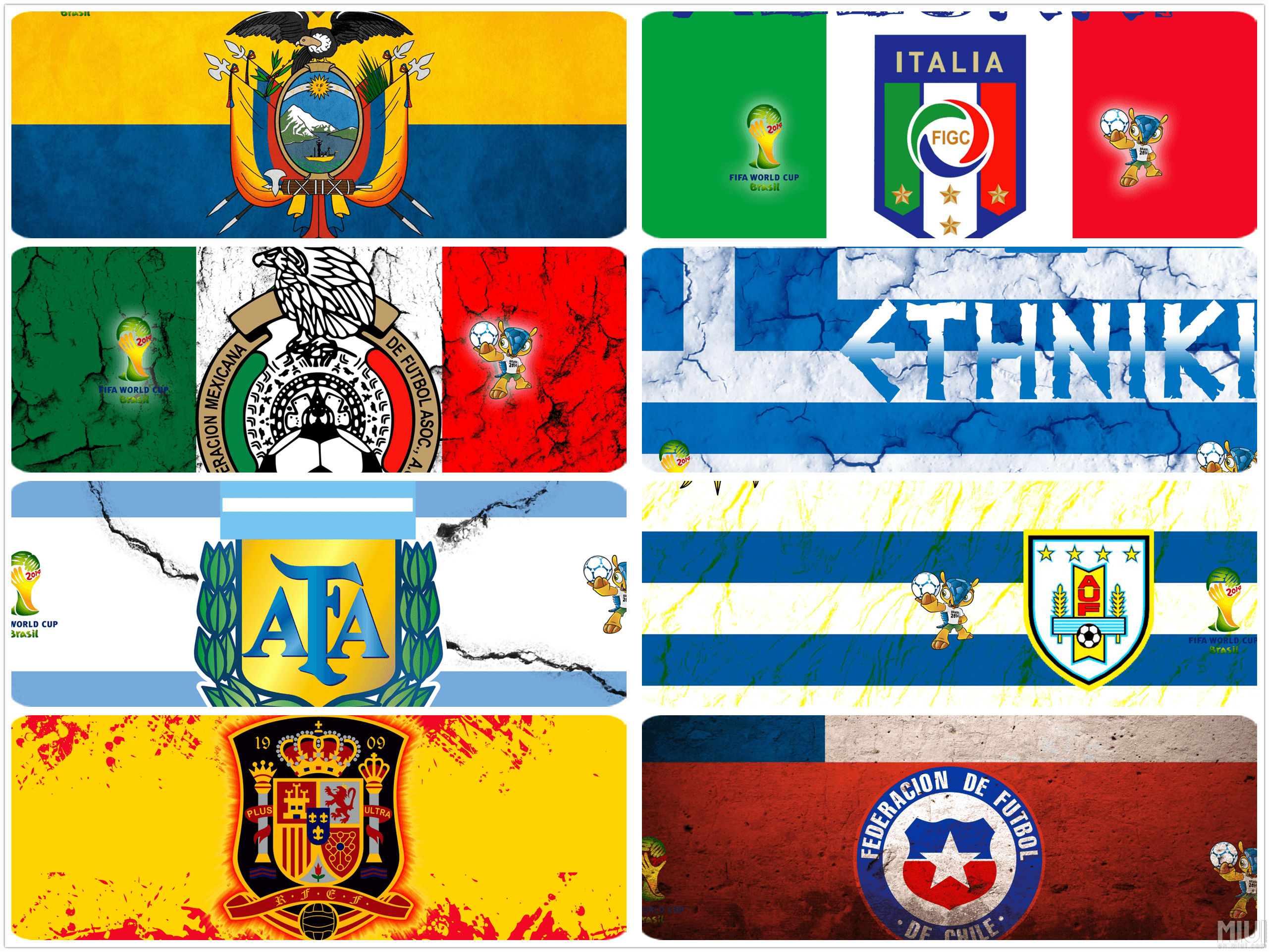 FIFA World Cup 2014 】Football Team Logo HD Wallpaper 2560*1920 20P