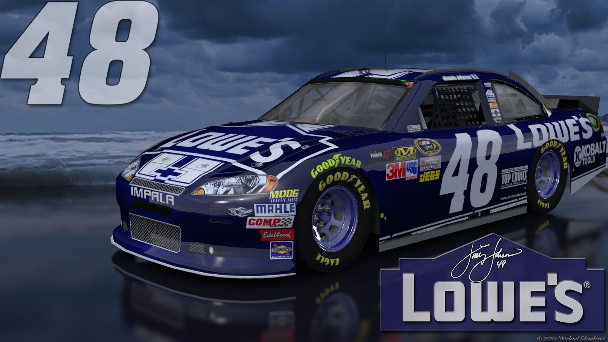 Wallpaper By Wicked Shadows: Jimmie Johnson Blue Lowes 48 Outdoor