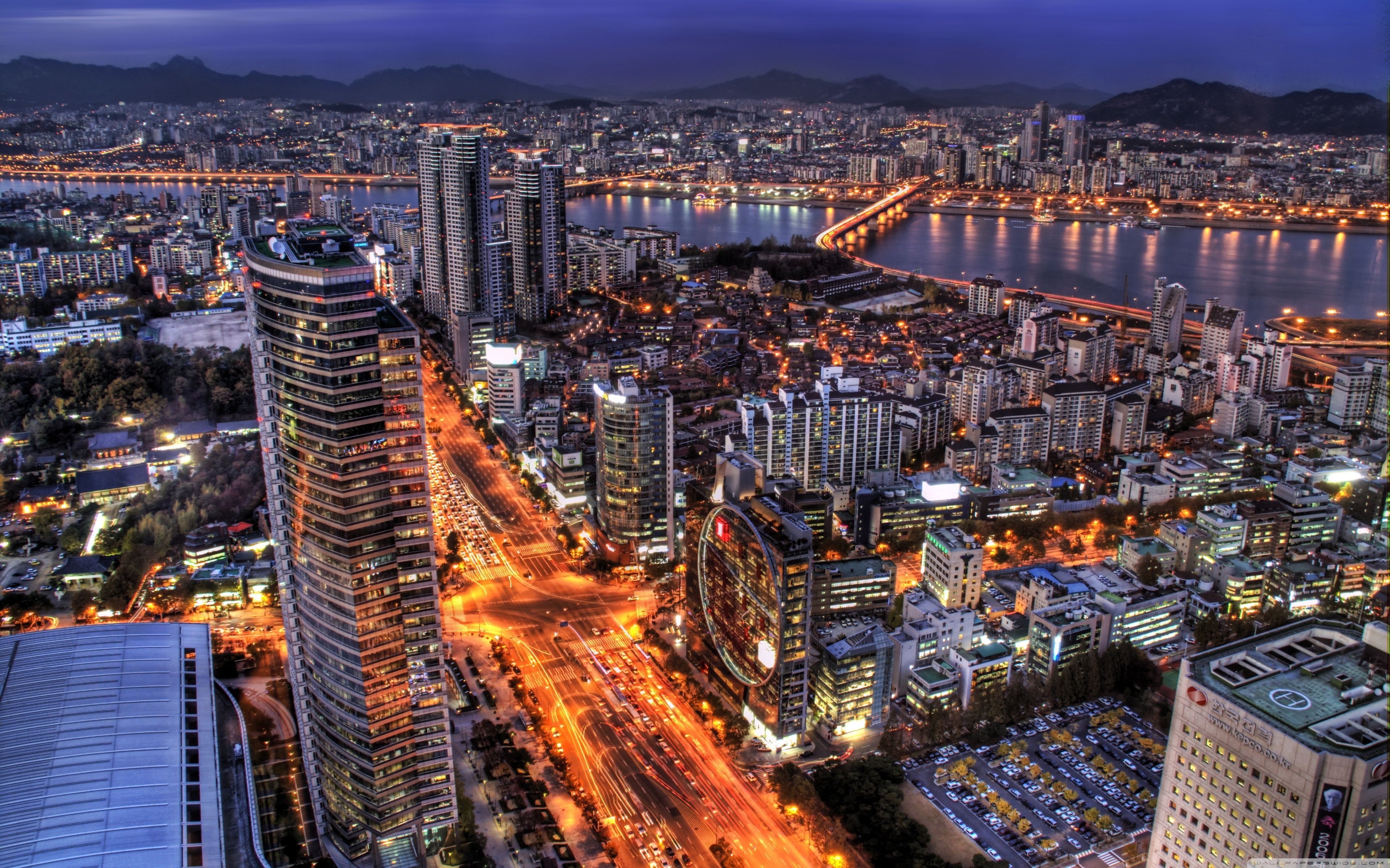 Seoul At Night, South Korea ❤ 4K HD Desktop Wallpaper for 4K Ultra