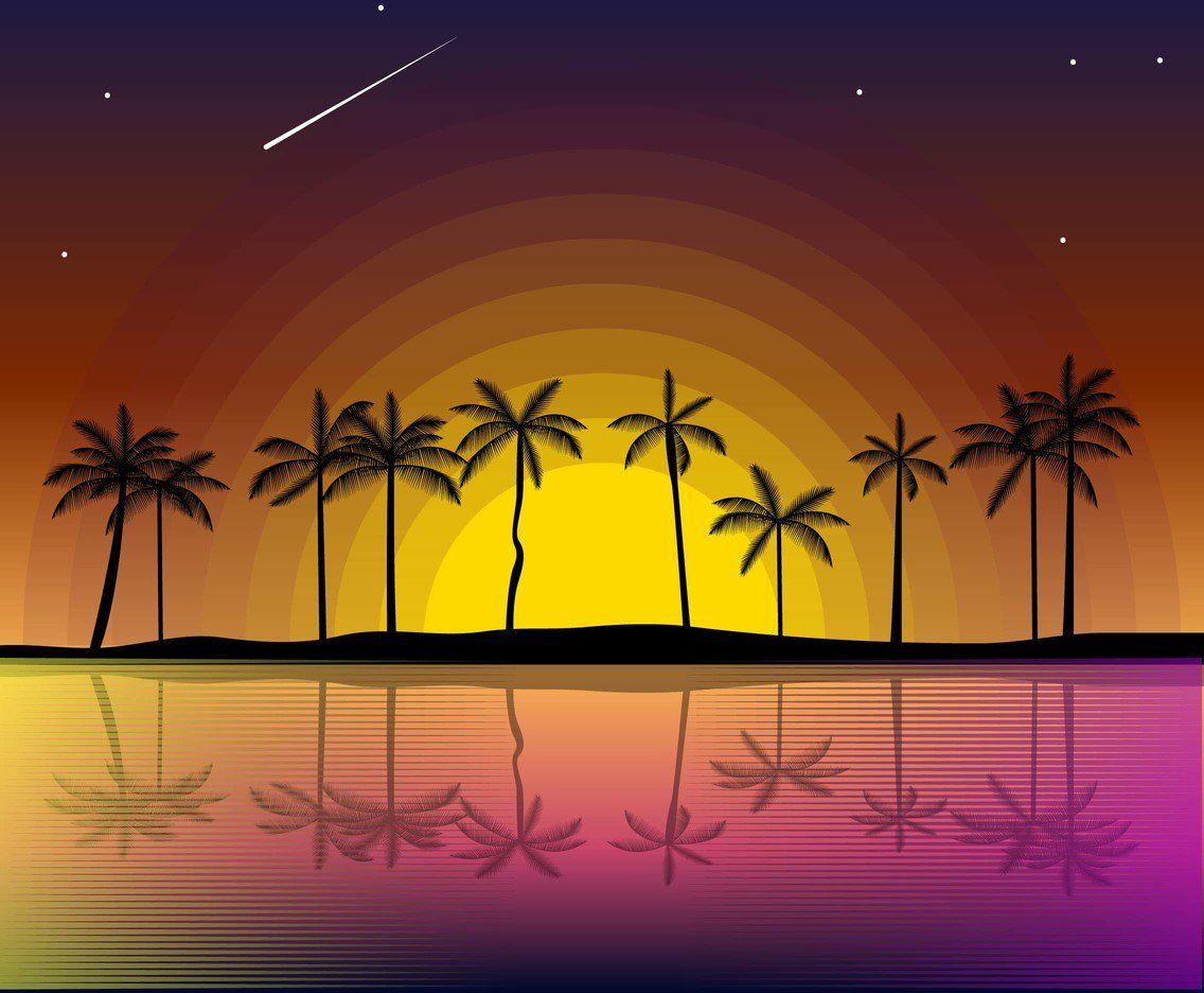 Free Sunset Background Vector Vector Art & Graphics