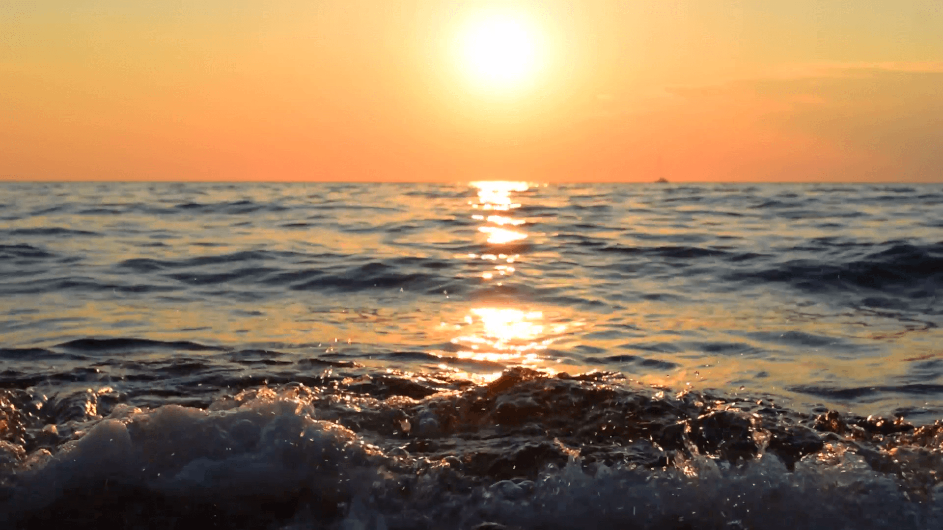 Sea sunset video background Stock Video Footage