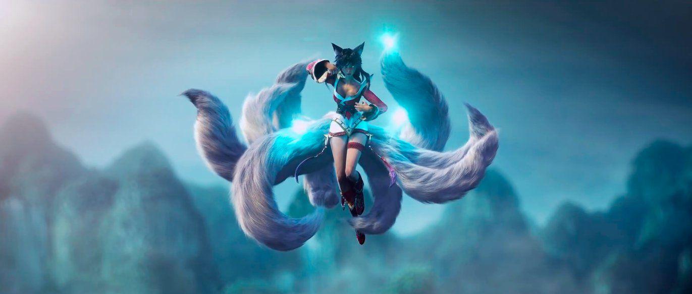 Ahri Fox Fire LOL Wallpaper