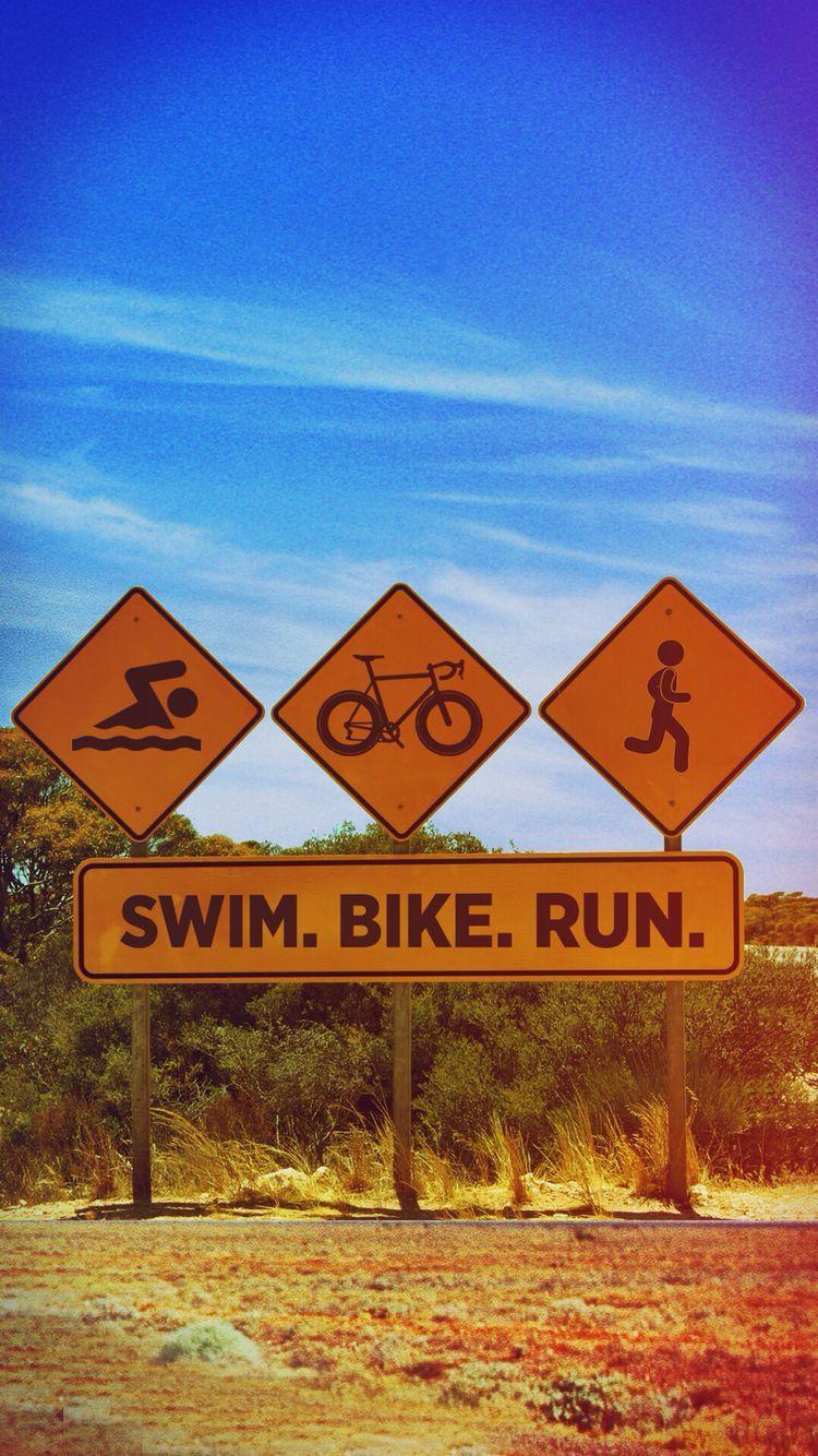 Swim. Bike. Run. iPhone wallpaper. Triathlon. Swimming