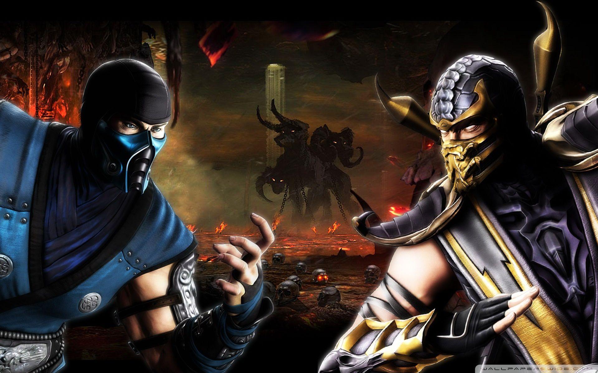 Поменять мортал комбат. Scorpion vs sub Zero MK 11. Mortal Kombat 9 саб Зиро. Скорпион против саб Зиро. Сабзиро мортал комбат.