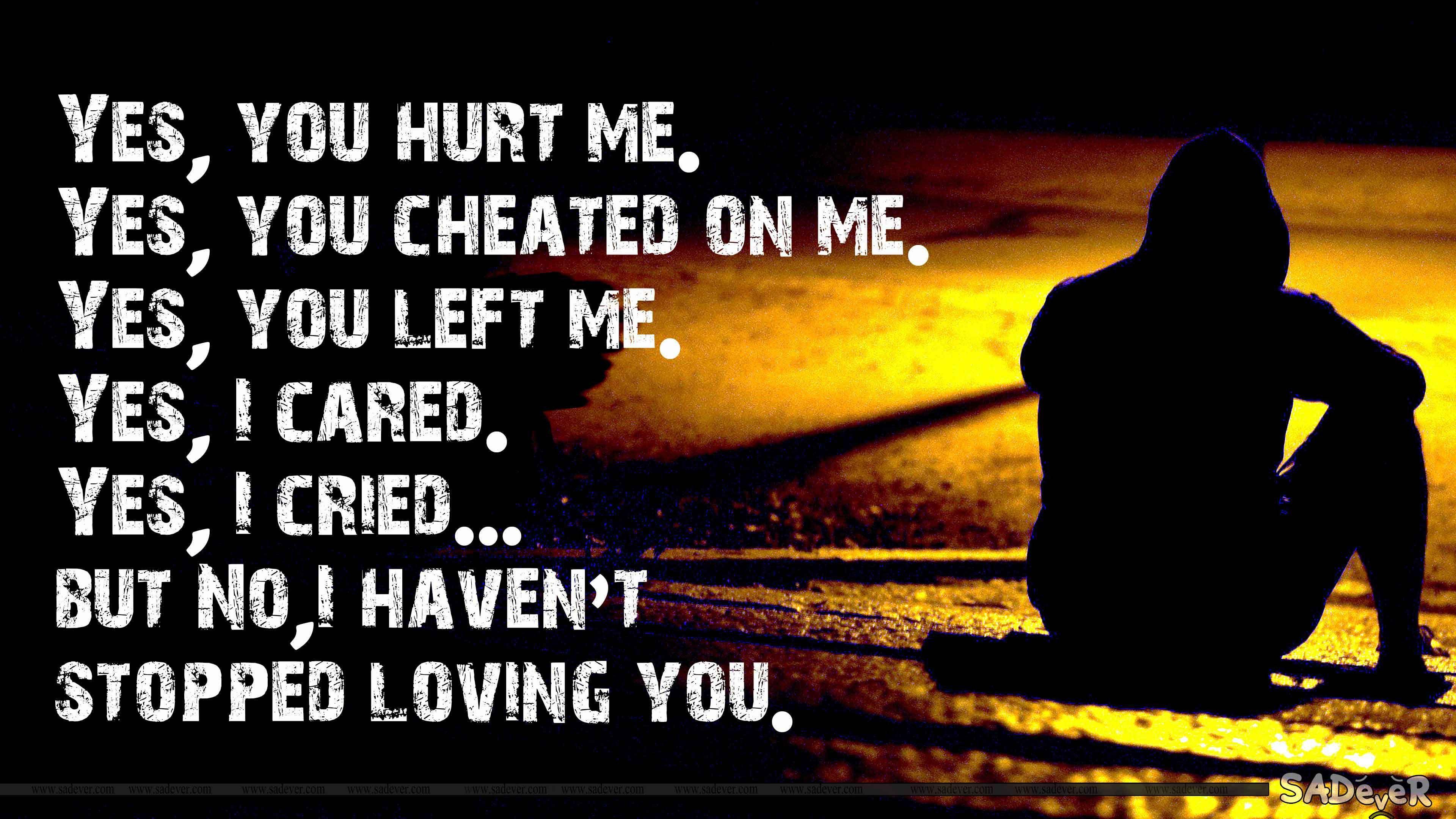 Love Hurts Wallpaper with Quotes