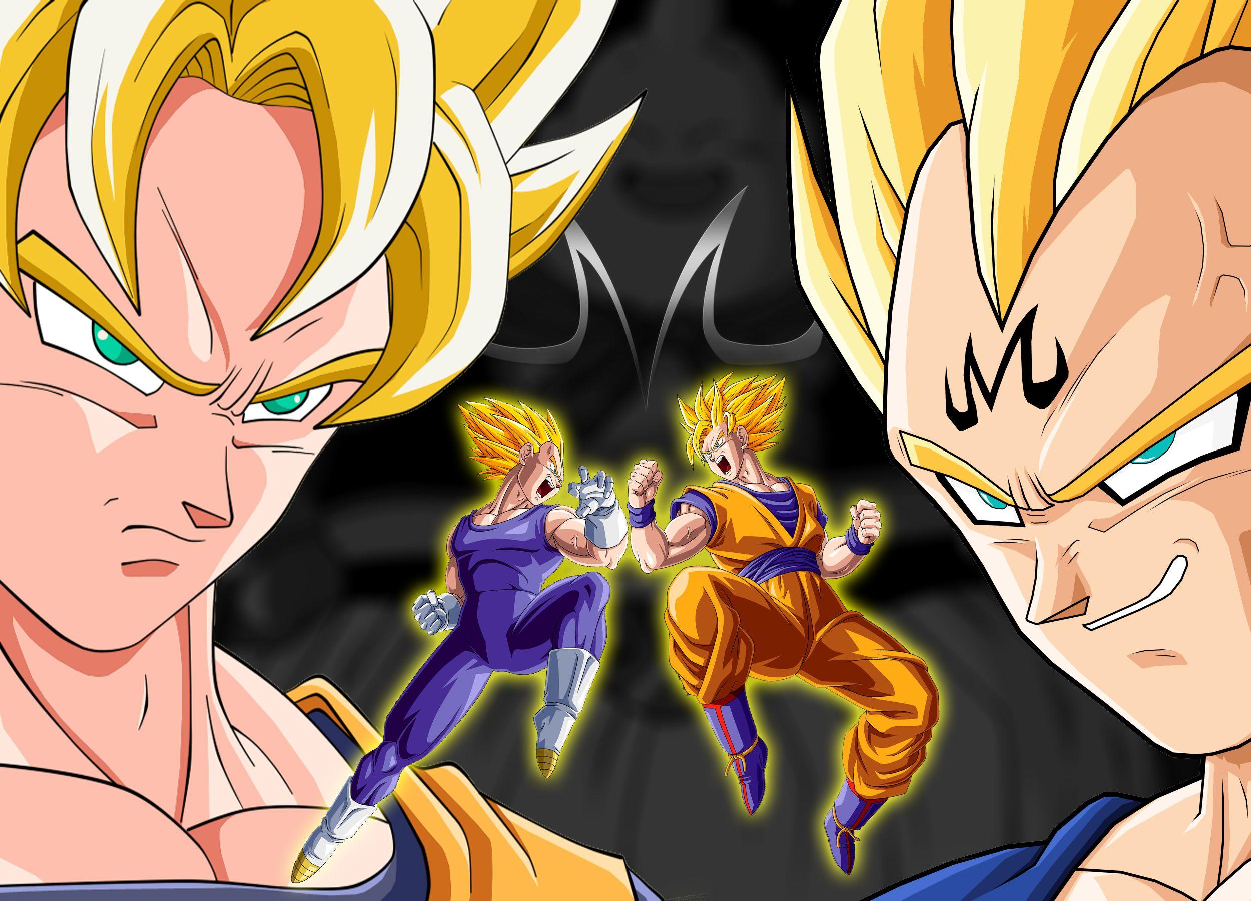Majin Vegeta Vs Goku HD Wallpaper, Background Image