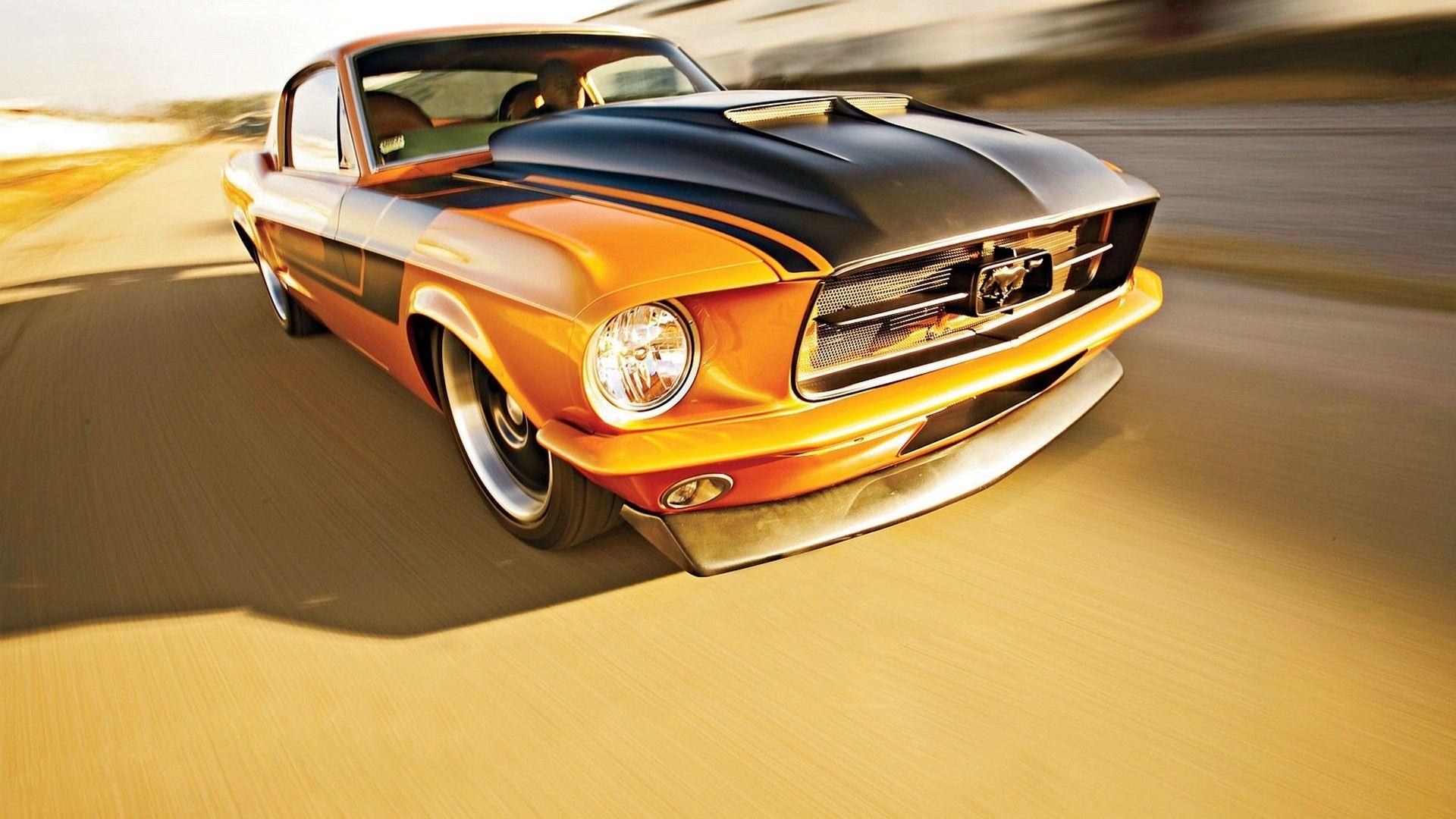 Orange Drive Ford Mustang Wallpaper, Ford Mustang Wallpaper. HD