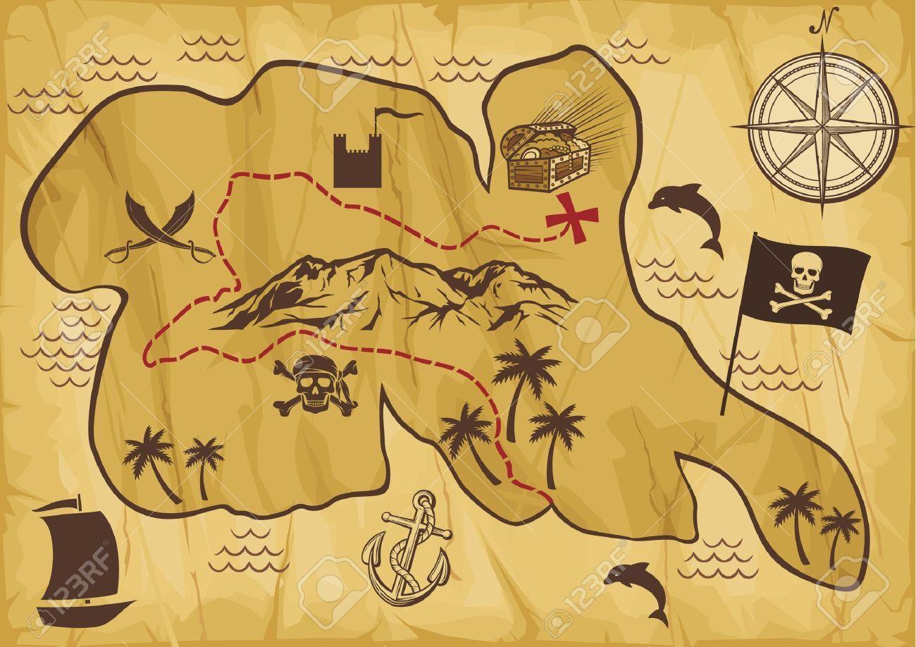 Delivered Picture Of A Pirate Treasure Map