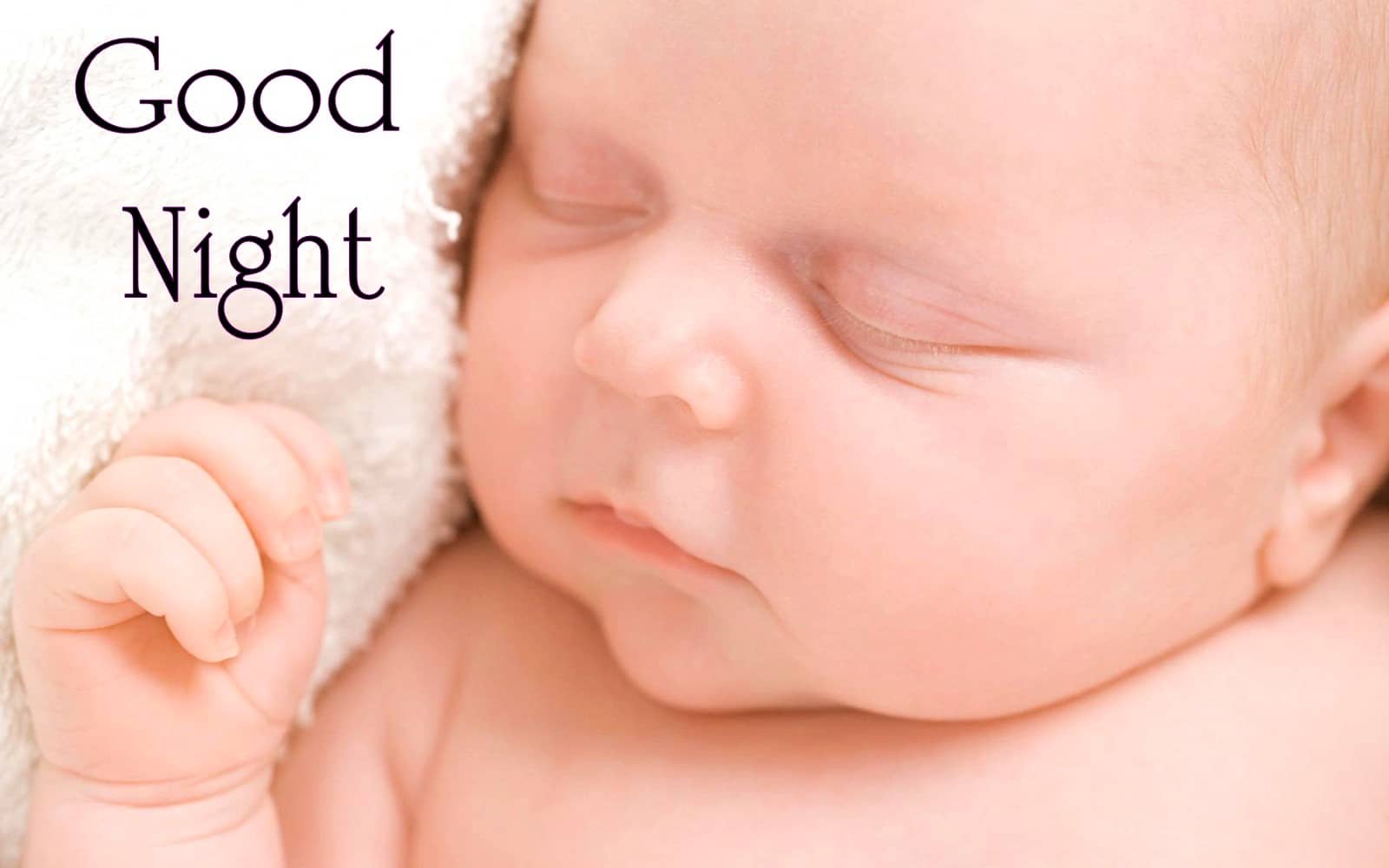 Good Night Cute Baby Sleeping Image Wallpaper