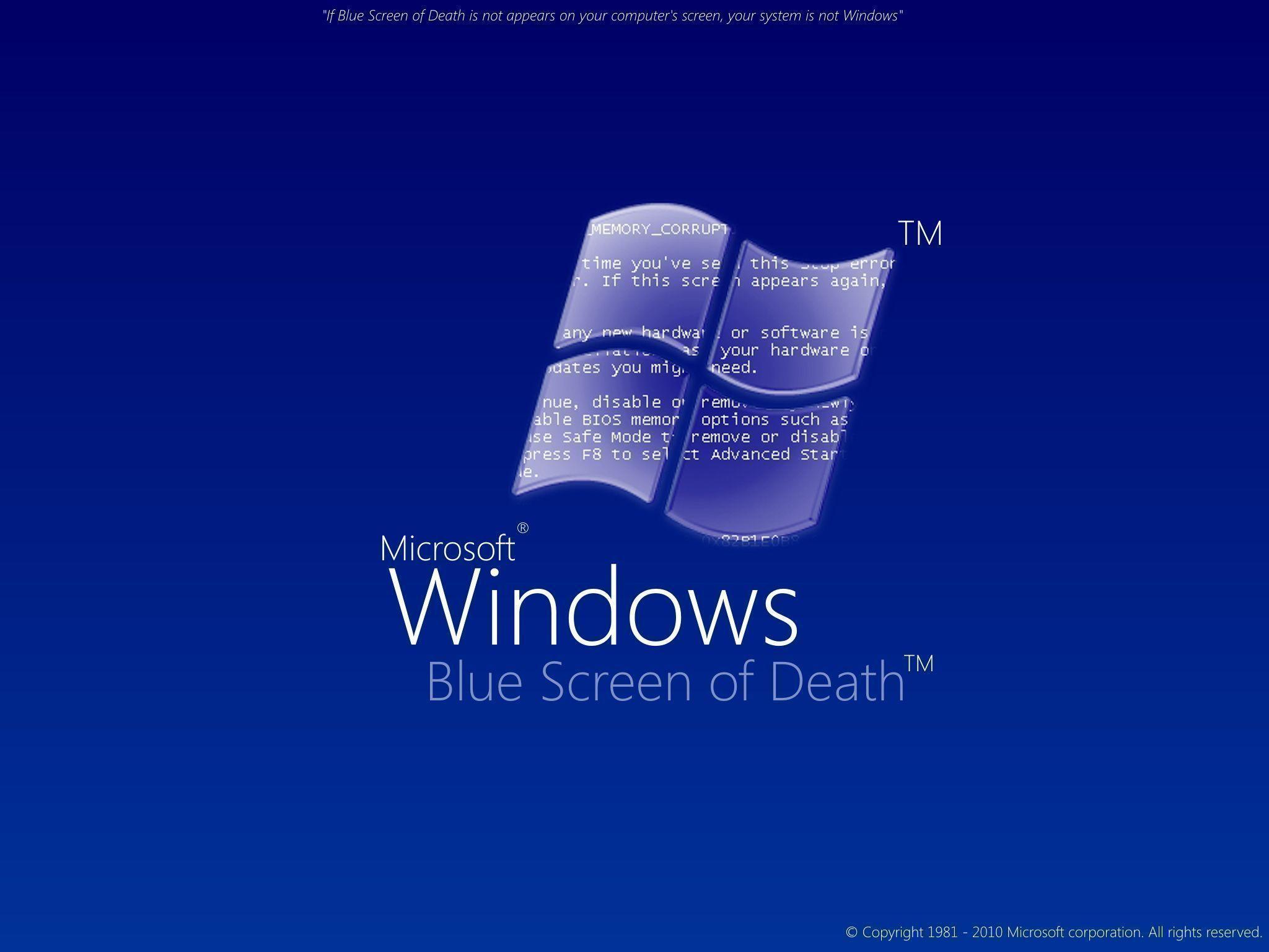 Computer: Windows, Blue Screen of Death, desktop wallpaper nr. 40489