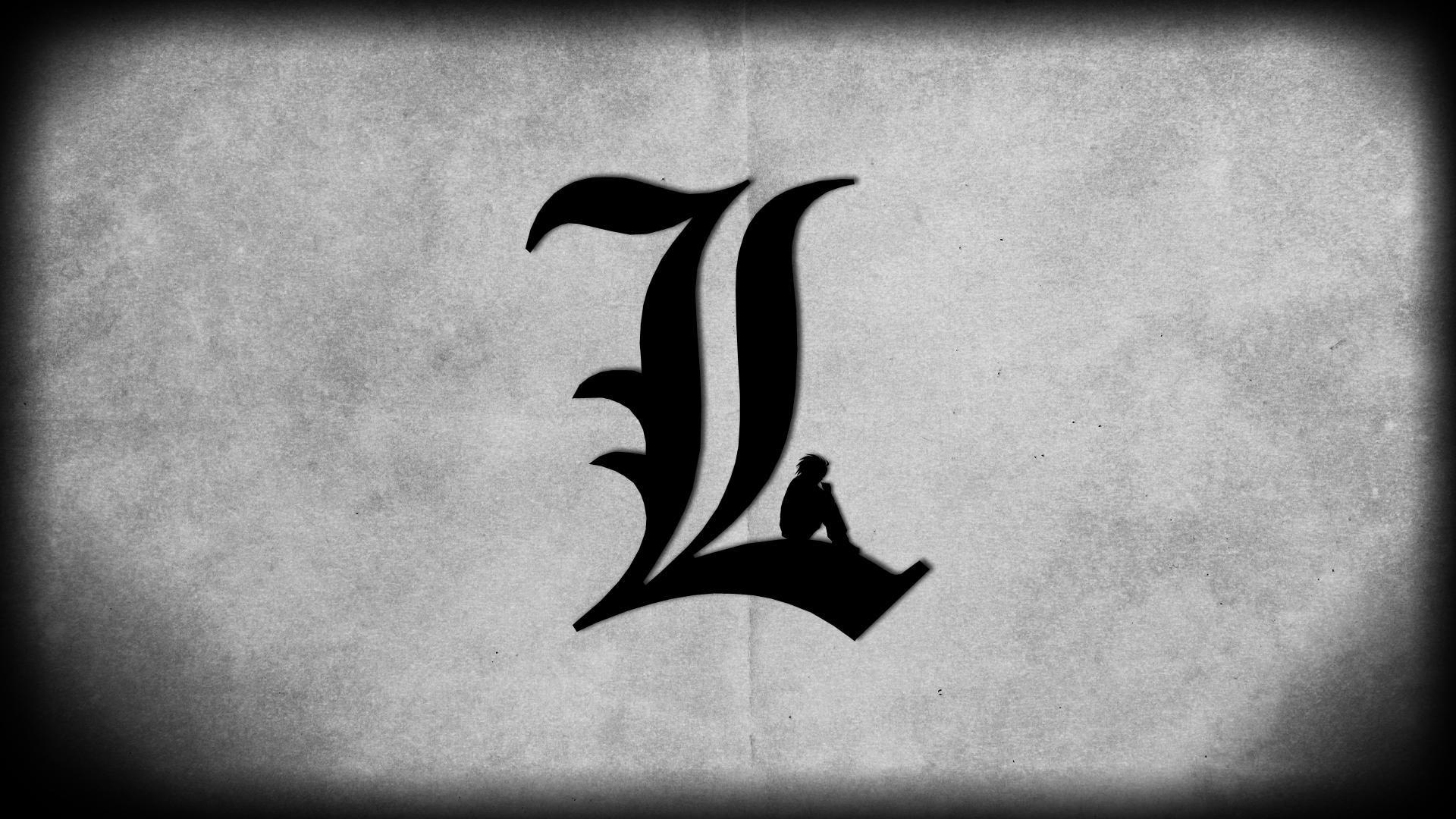Death Note L Logo Wallpaper HD image picture. Free Download