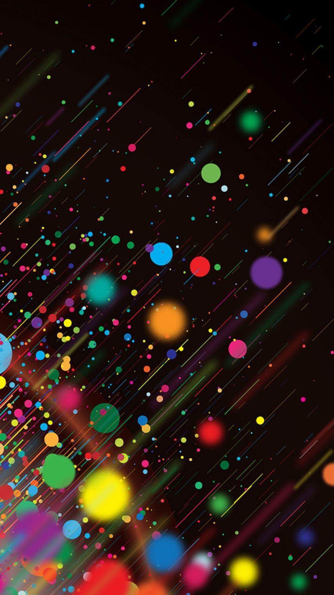 Colorful Dots Stripes Paint Android Wallpaper free download