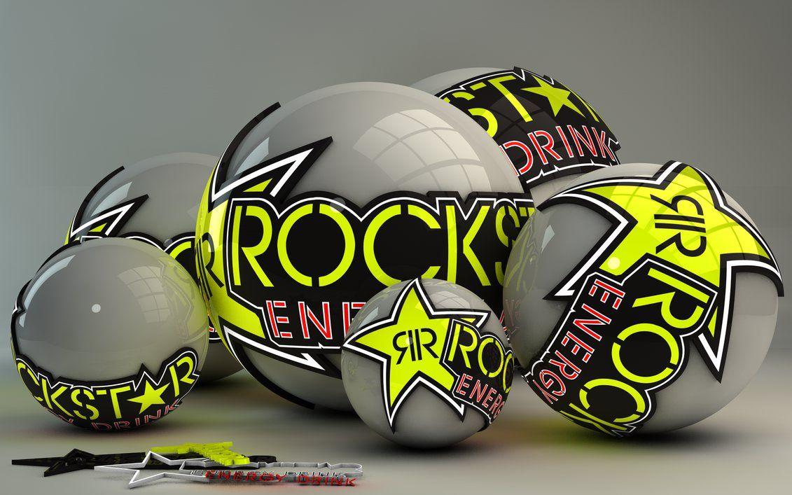 Rockstar Energy Drink Logo Balls By Dracu Teufel666