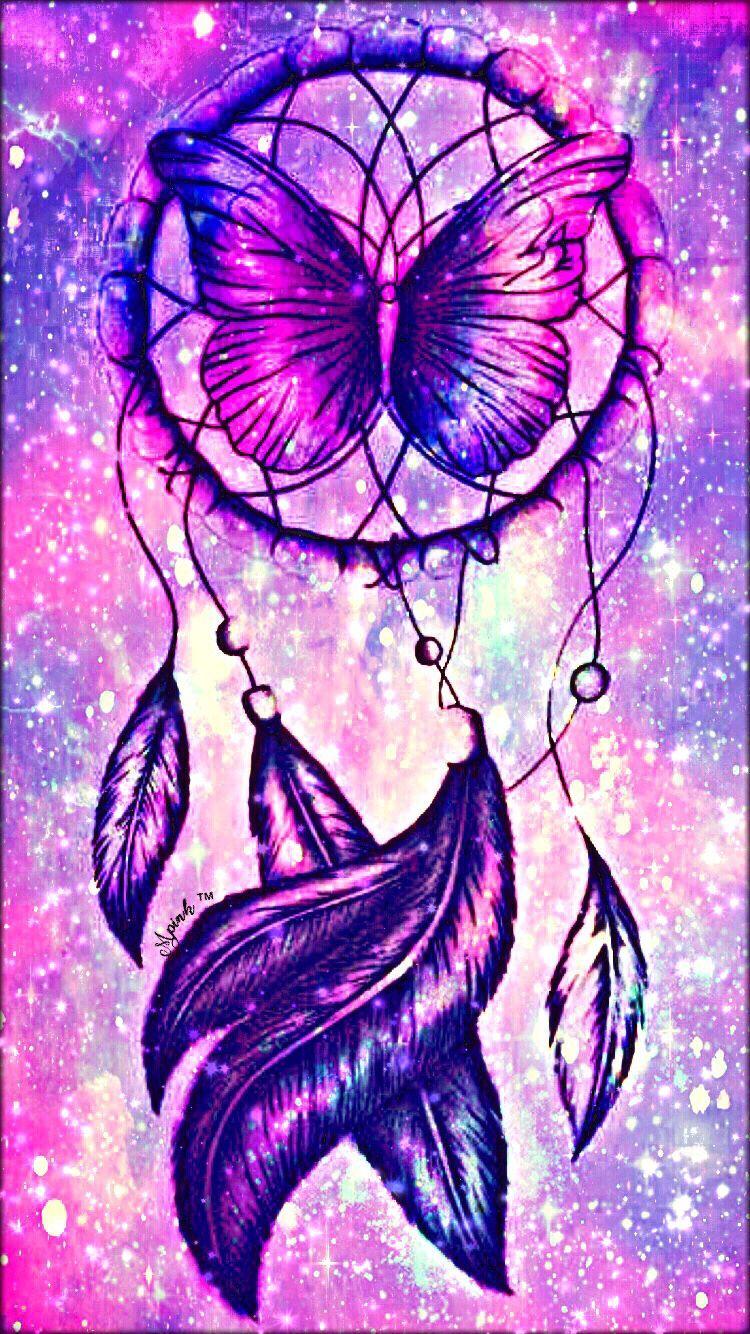 Butterfly Dreamcatcher Galaxy IPhone Android Wallpaper I Created