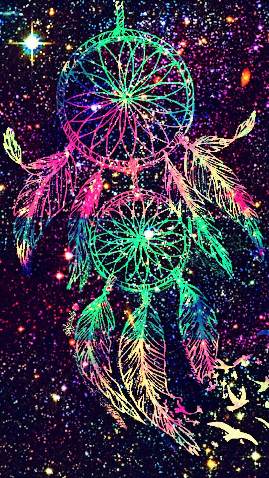 Neon Dreamcatcher Galaxy Wallpaper #androidwallpaper