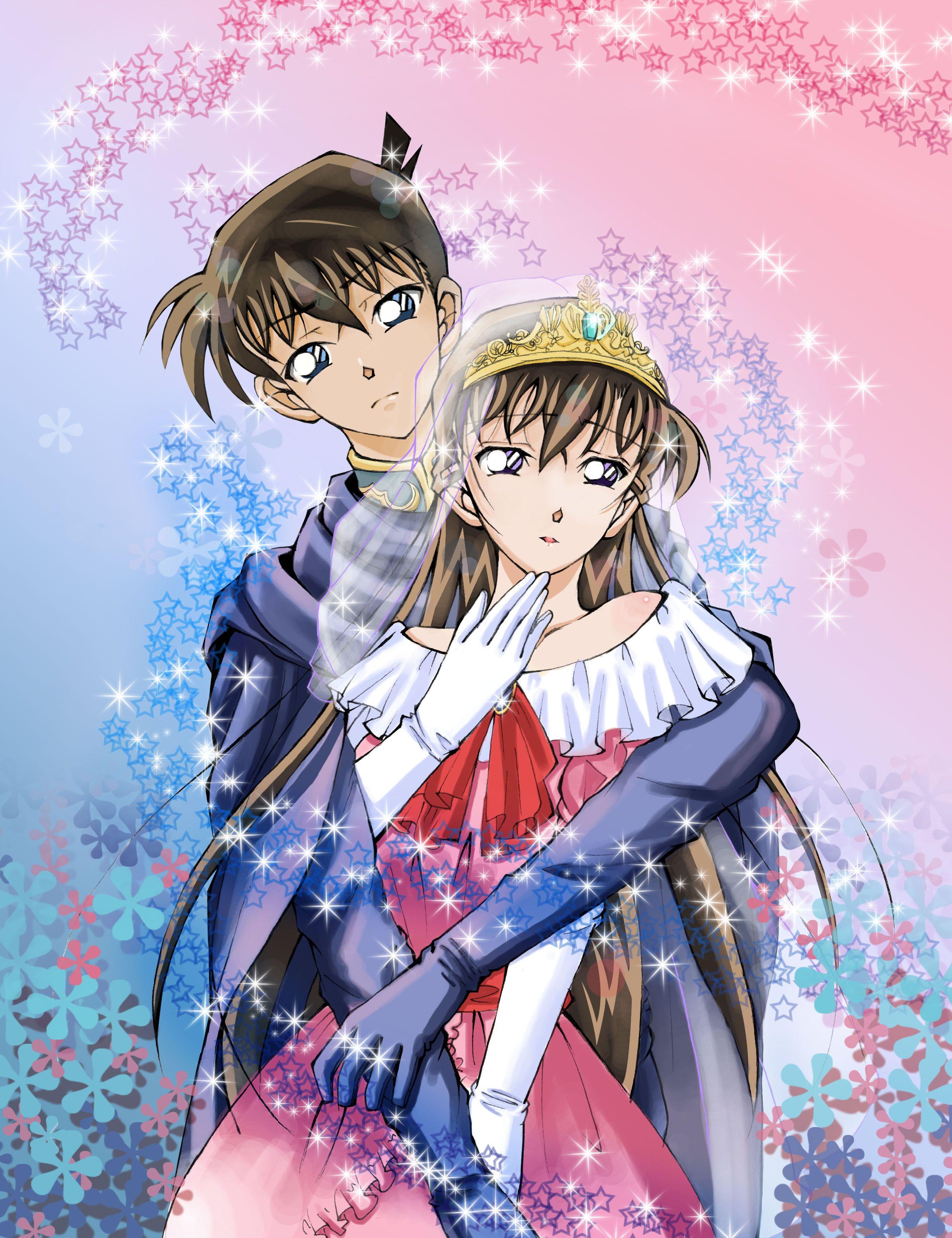 Detective Conan Shinichi and Ran Wedding HD Wallpaper, Background Image