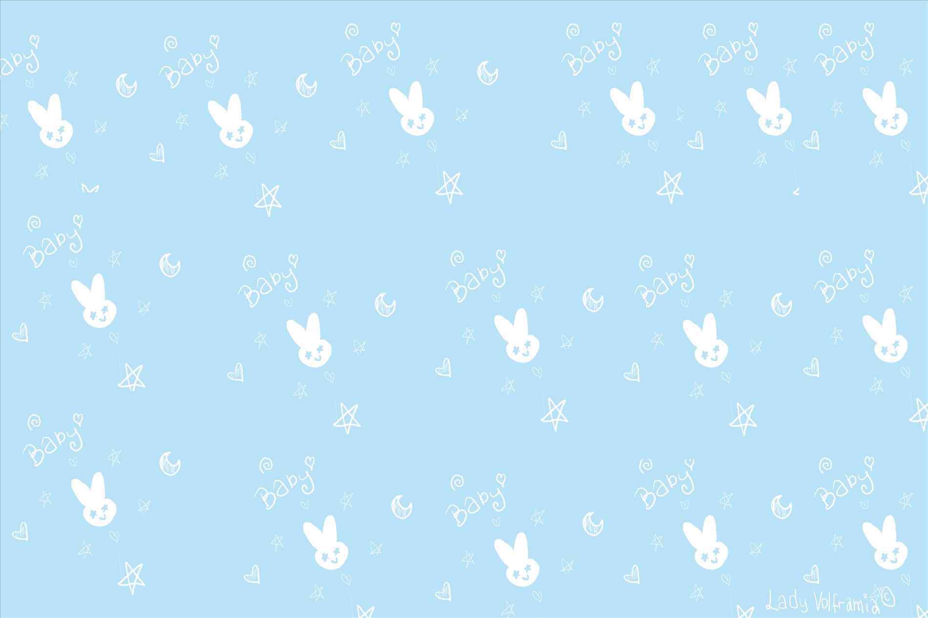 Blue Hearts Tumblr Blue Pattern Background Tumblr Pc Baby Image