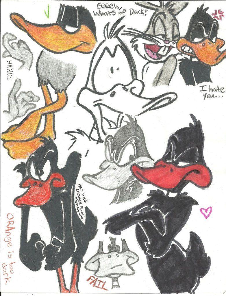 Daffy Duck Sketches By 8 Bit Britt