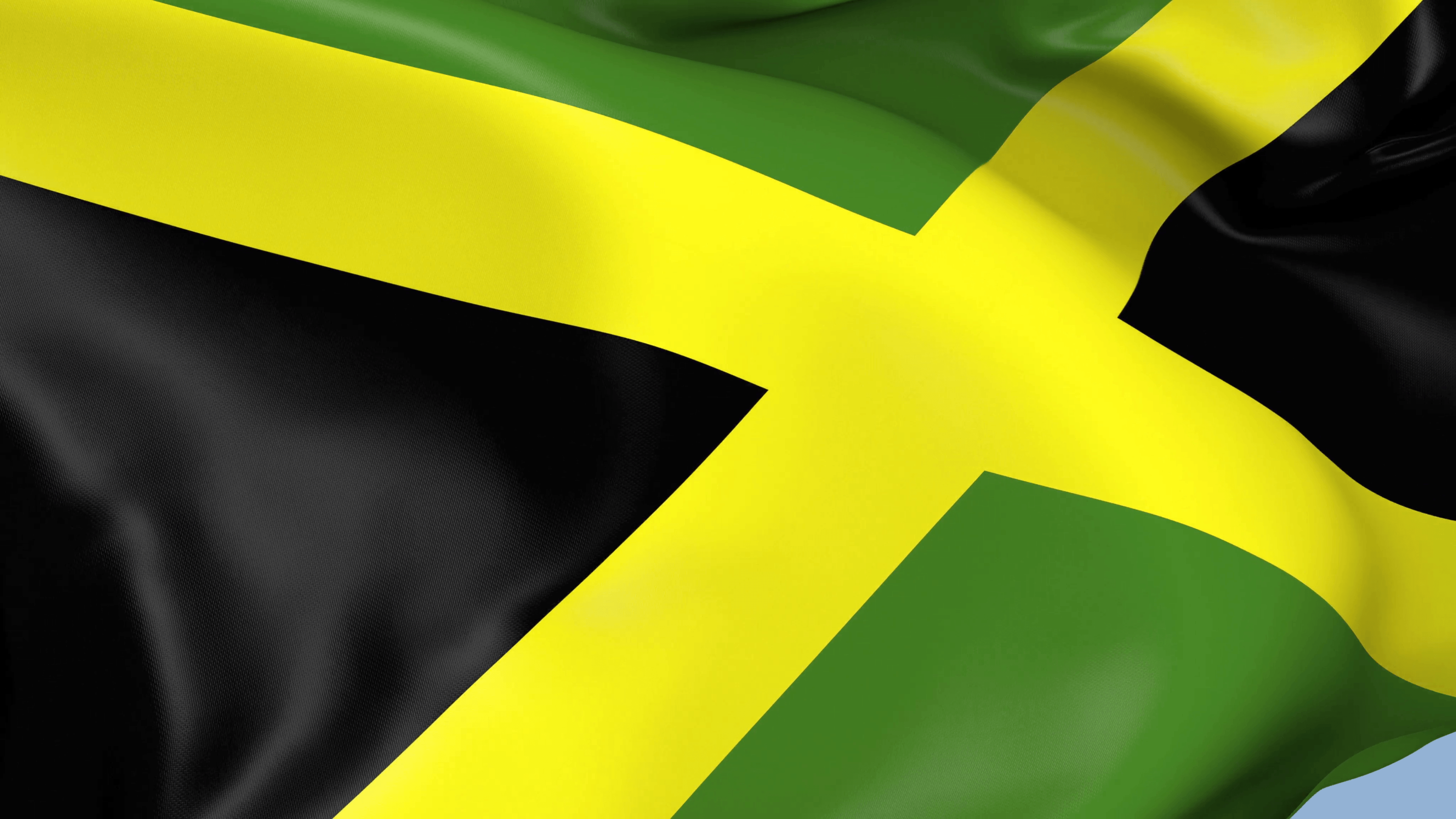 Jamaica Waving Flag Background Loop Motion Background
