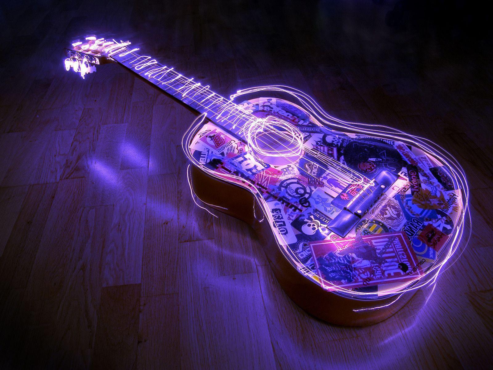 ZDC:65 Guitar Wallpaper, Excellent Glowing Guitar HD