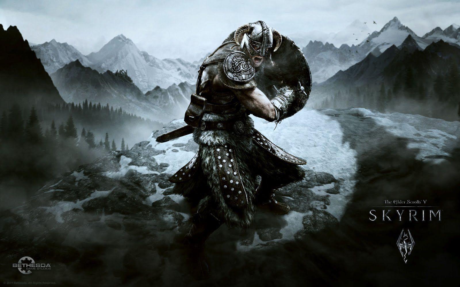 Skyrim Dragonborn Aerial Attack HD Wallpaper [1920x1200]. The Elder