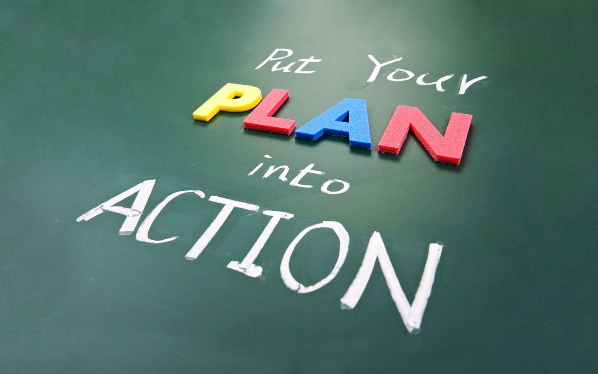 Put Your Plan Into Action. HD Motivation Wallpaper for Mobile