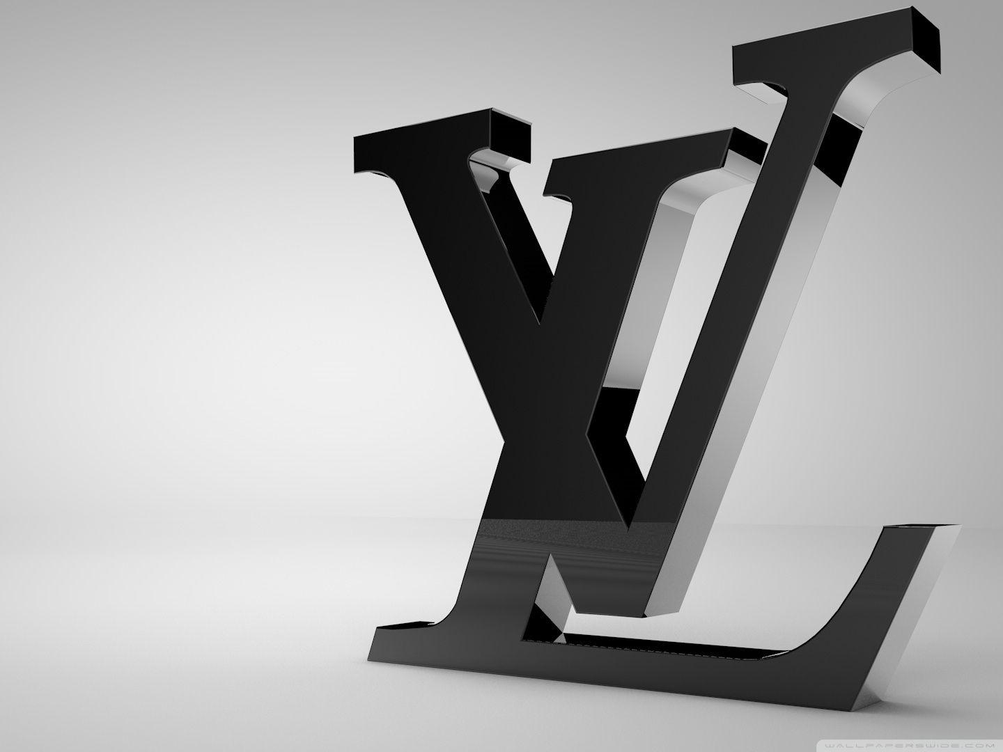 Louis Vuitton Shiny Black Logo ❤ 4K HD Desktop Wallpaper for 4K